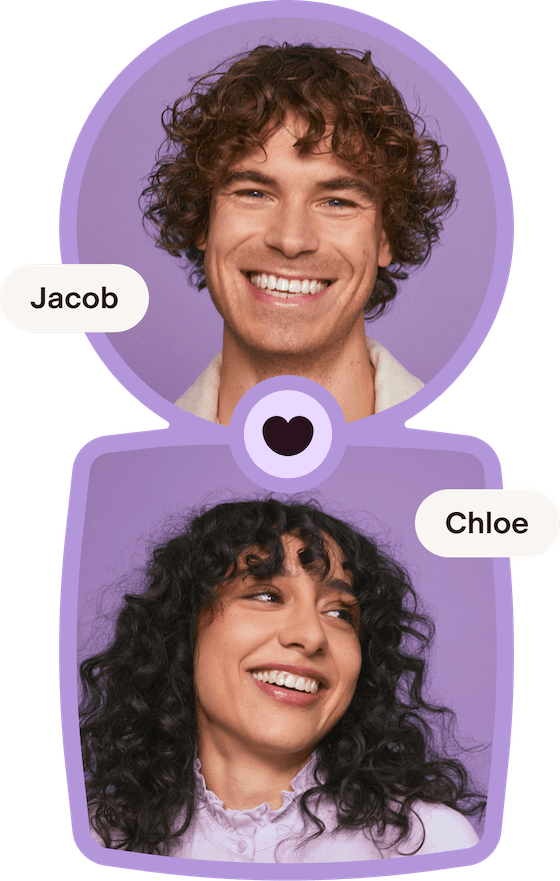 Dua profil yang sepadan di Badoo